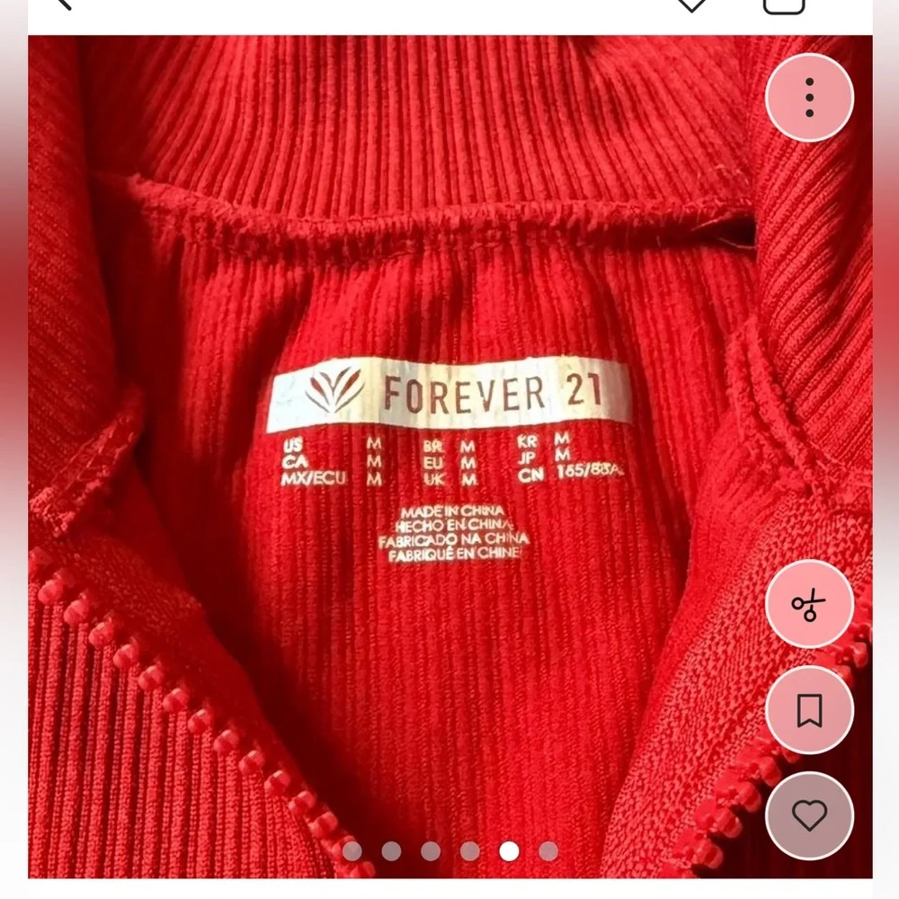 Forever 21 Women's Red Leggings & Cropped Jacket - Picture 3 of 5